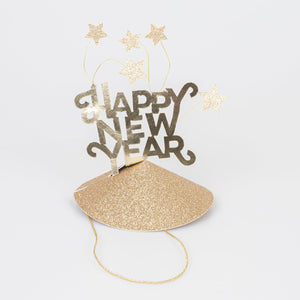 New Year's Eve Sparkle & Stars Hats (x6)