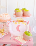 Pink Cauldron Shaped Plates (x8)