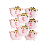 Pink Cauldron Shaped Plates (x8)