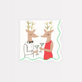 Mr. & Mrs. Reindeer Napkins (x16)