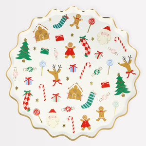 Jolly Christmas Dinner Plates (x8)