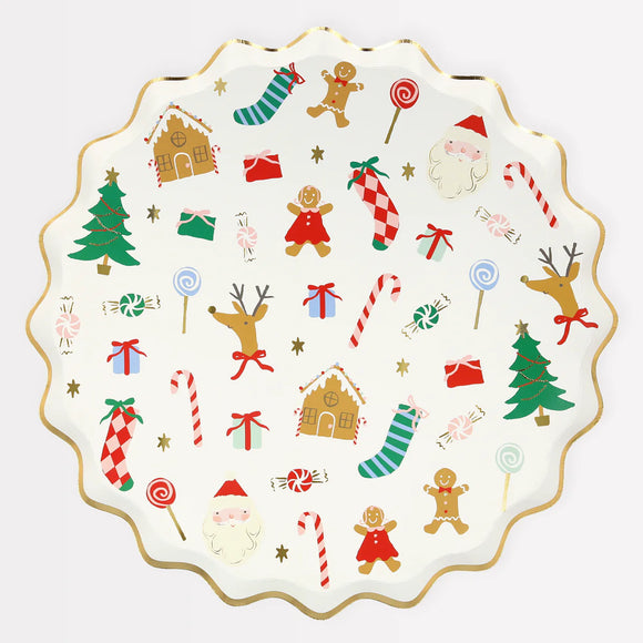 Jolly Christmas Dinner Plates (x8)