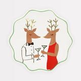 Mr. & Mrs. Reindeer Plates (x8)