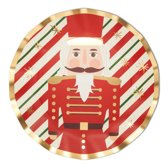 Wavy Dinner Plate Nutcracker Christmas (x8)