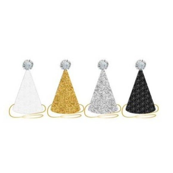 Mini Glitter Party Hats (x8)