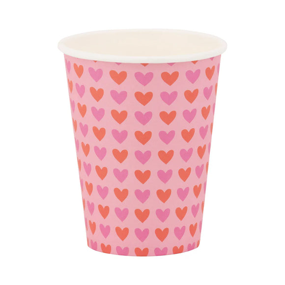 Hearts Party Cups (x8)