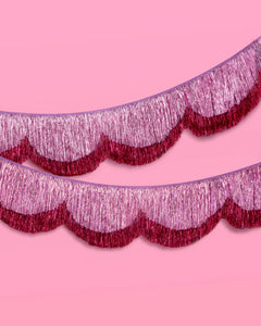 Tickled Pink Scalloped Fringe Banner (5ft)