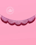 Tickled Pink Scalloped Fringe Banner (5ft)