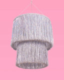 Silver Iridescent Fringe Shimmer Chandelier