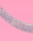 Silver Iridescent Shimmer Fringe Banner (5ft)