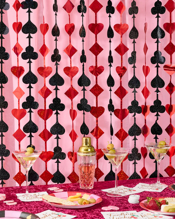 Queen of Hearts Foil Curtains (x2)