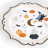 Ornate Edge Halloween Paper Side Plates (x8)