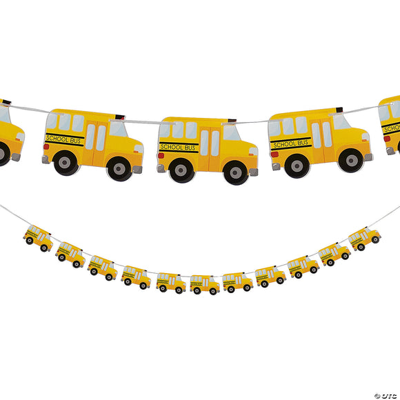 Yellow School Bus Garland (9FT)