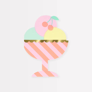 Ice Cream Sundae Napkins (x16)