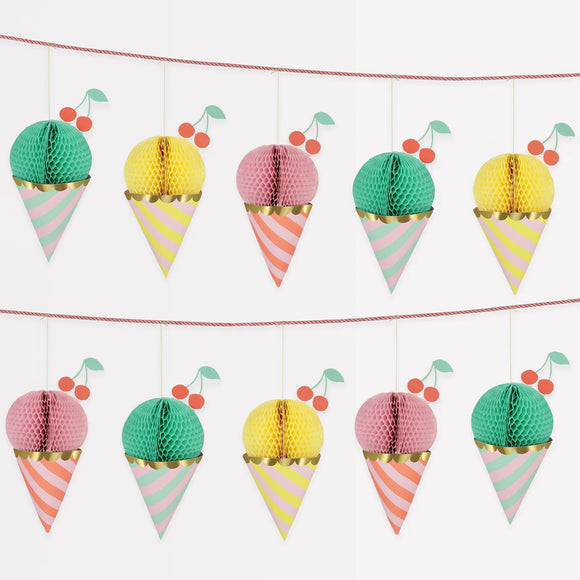 Honeycomb Ice Cream Garland