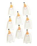 Party Hat Ghost Shaped XL Plates (x8)