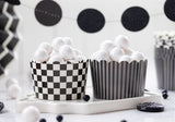 Spooky Checked & Striped JUMBO Baking Cups (x40)