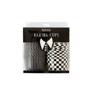 Spooky Checked & Striped JUMBO Baking Cups (x40)