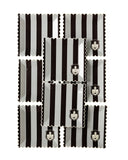 Spooky Tonal Black Stripe Paper Plates (x8)