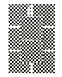 Black & White Checked Scalloped Plate (x8)