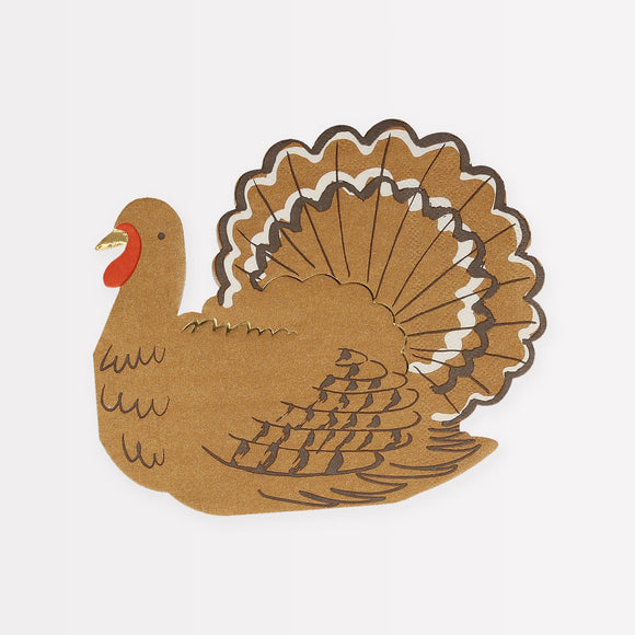 Classic Turkey Napkins (x16)