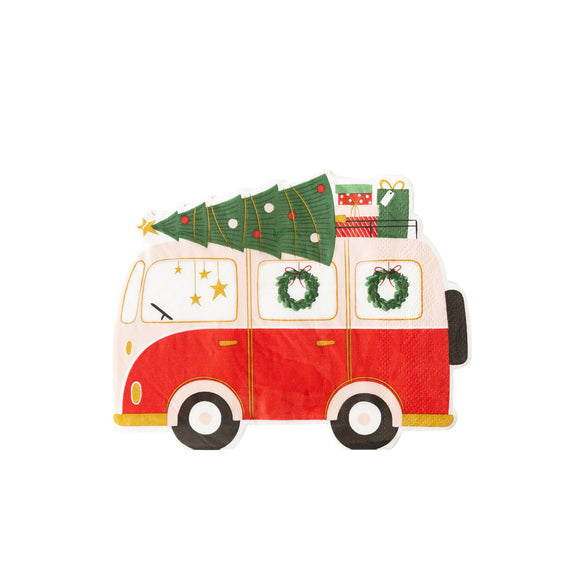 Christmas Tree Van Napkins (x24)