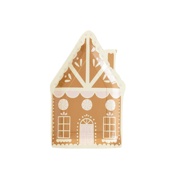 Whimsical Gingerbread House Plates (x8)