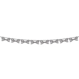 Back & White Stripy Bow Garland