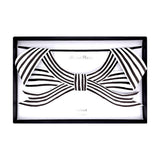 Back & White Stripy Bow Garland