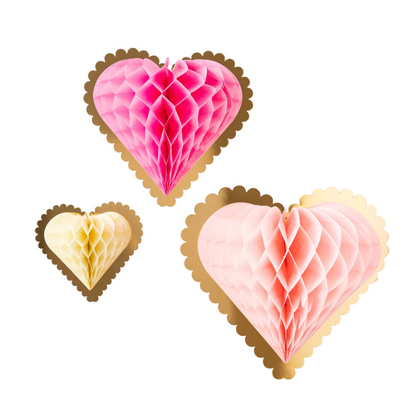 Secret Admirer Honeycomb Heart Set (x3)