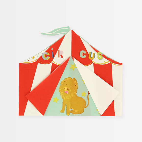 Circus Tent Shaped Napkins (x16)