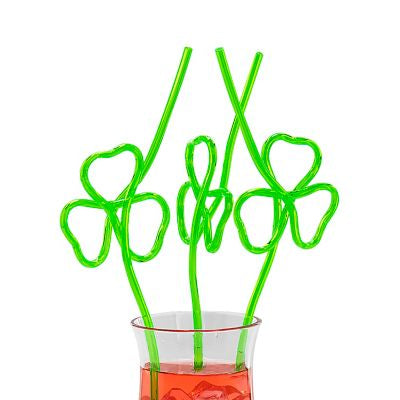 St. Patrick's Day Plastic Shamrock Straw