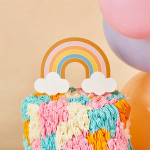 Retro Rainbow Cake Topper