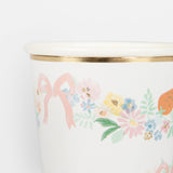 Elegant Floral Cups (x8)