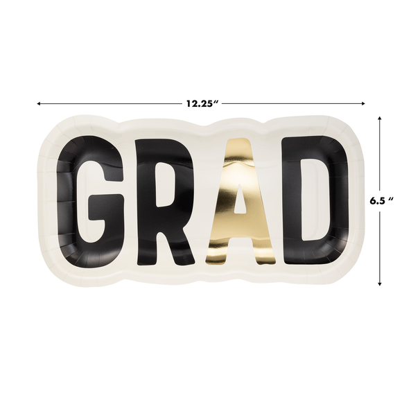 Grad Shaped XL Paper Plates (x8)
