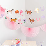 Pretty Pink Horse Garland (20ft)