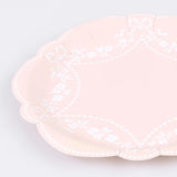 Rococo Light Pink Plates (x8)