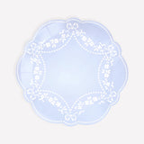Rococo Baby Blue Plates (x8)