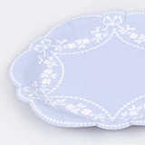 Rococo Baby Blue Plates (x8)