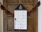 Halloween Countdown Canvas Pocket Calendar