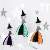 Flying Honeycomb Witch Decorations (x3)