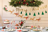 Santa Sleigh & Reindeer Garland Set