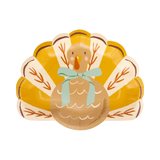 Gobble Turkey Shaped Paper Plates (x8)