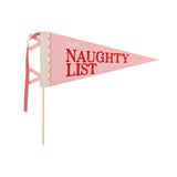 Naughty Nice Felt Pennant Banners- Set of 2