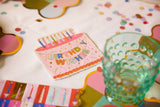 Birthday Wishes Diecut Cake Napkin Set (x20)