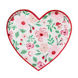 Floral Heart Plates (x8)