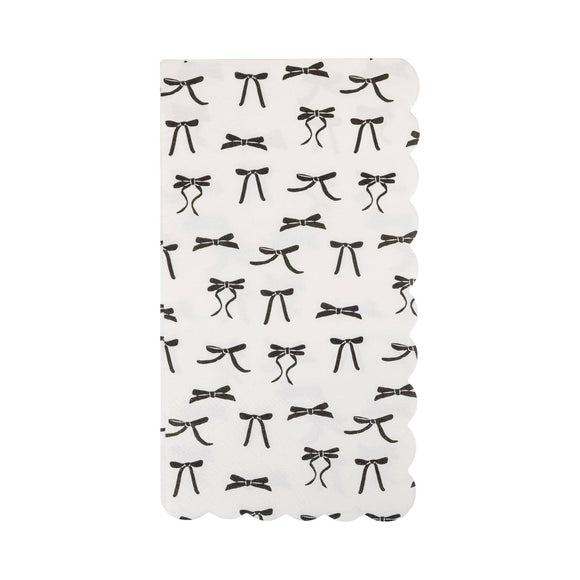 Black Bow Guest Napkins (x24)