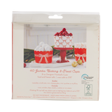 JUMBO Red & Cream Bows 8 oz Baking Cups (40 ct)