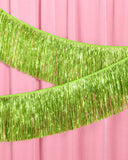 Lime Green Fringe Banner 4 ft