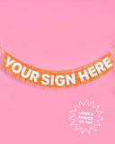 Orange Iridescent Fringe Banner